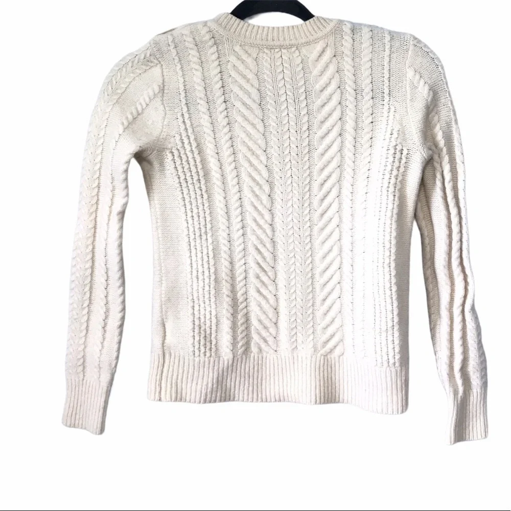 J Crew Perfect Wool Cable Knit Sweater XS